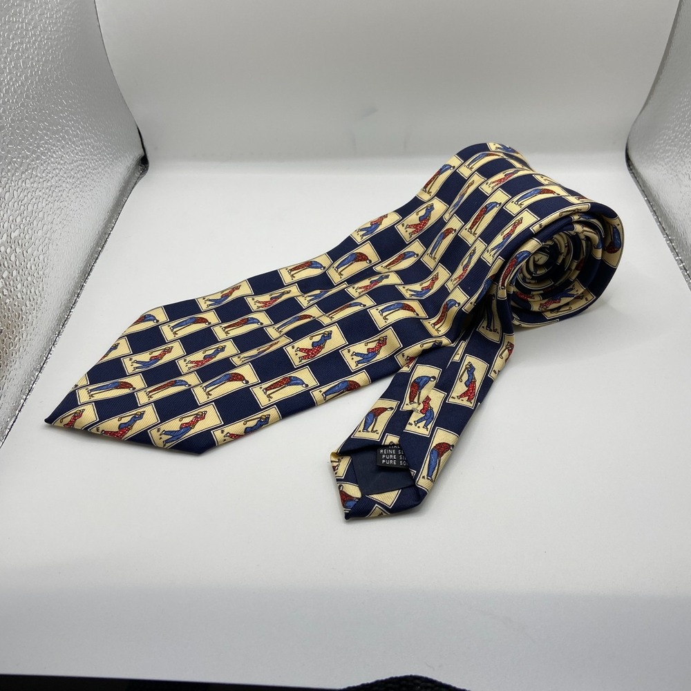 Alynn Neckwear Mens Multi Golf Theme Silk Adjustable Formal Pointed Neck Tie